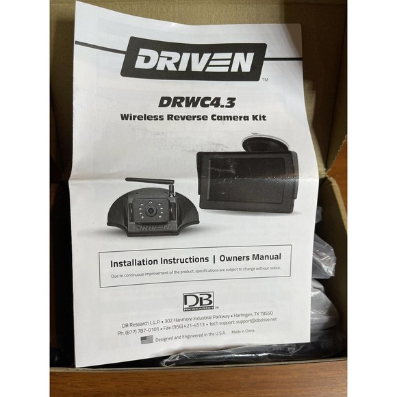 New Driven DRWC4.3CM Wireless RV Backup Monitor & Camera System 150' New… - Picture 5 of 5